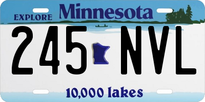 MN license plate 245NVL