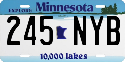MN license plate 245NYB