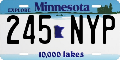 MN license plate 245NYP