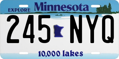 MN license plate 245NYQ