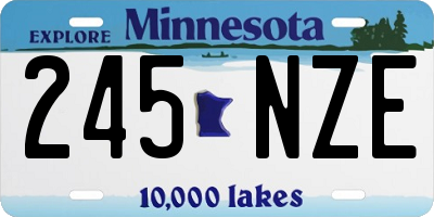 MN license plate 245NZE