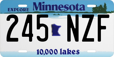 MN license plate 245NZF