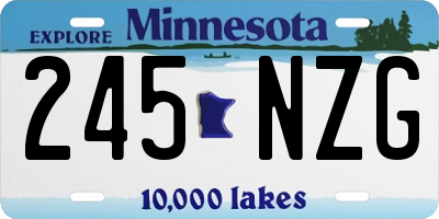 MN license plate 245NZG