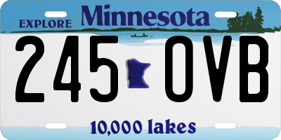 MN license plate 245OVB