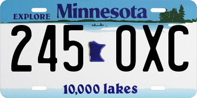 MN license plate 245OXC