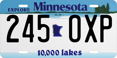 MN license plate 245OXP