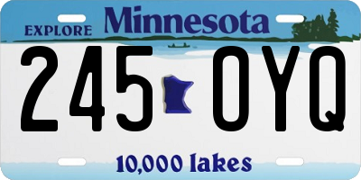 MN license plate 245OYQ
