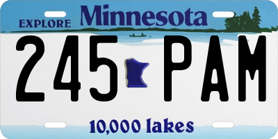 MN license plate 245PAM