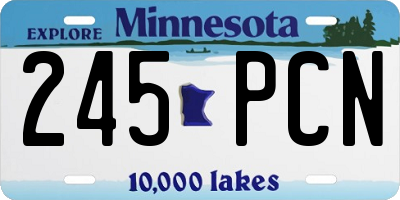 MN license plate 245PCN