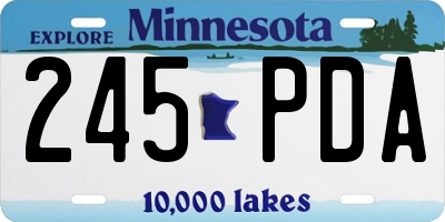 MN license plate 245PDA