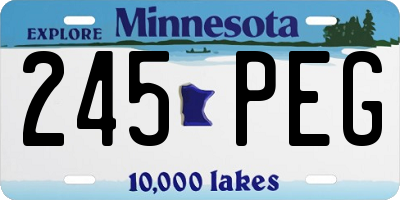 MN license plate 245PEG