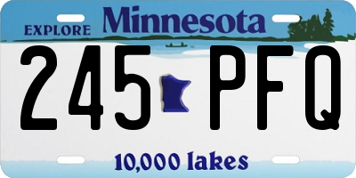 MN license plate 245PFQ
