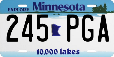 MN license plate 245PGA