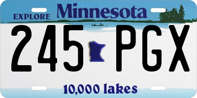MN license plate 245PGX