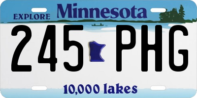 MN license plate 245PHG