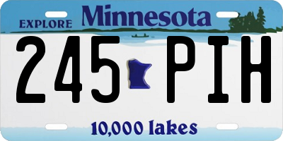 MN license plate 245PIH