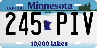 MN license plate 245PIV