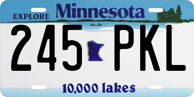 MN license plate 245PKL