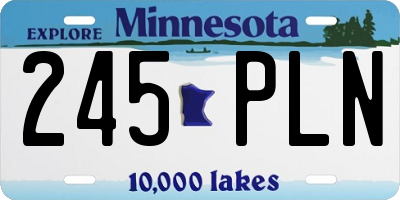 MN license plate 245PLN