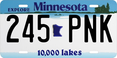 MN license plate 245PNK