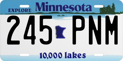 MN license plate 245PNM