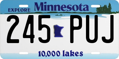 MN license plate 245PUJ