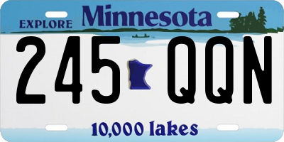 MN license plate 245QQN