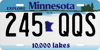 MN license plate 245QQS