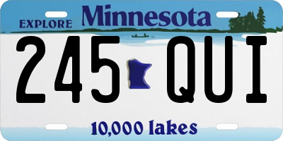 MN license plate 245QUI