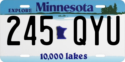 MN license plate 245QYU