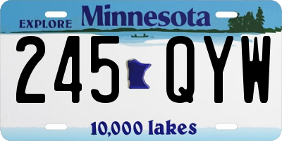 MN license plate 245QYW