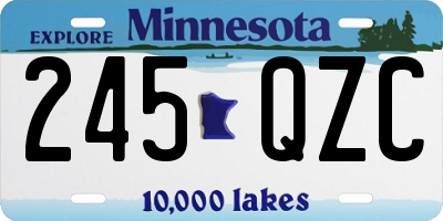 MN license plate 245QZC