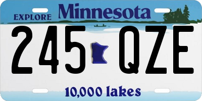 MN license plate 245QZE