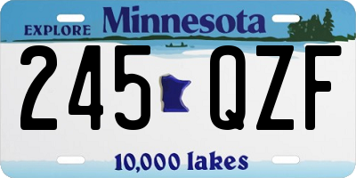 MN license plate 245QZF