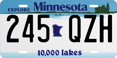 MN license plate 245QZH