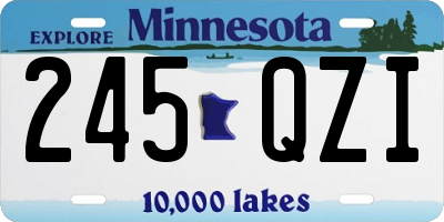 MN license plate 245QZI