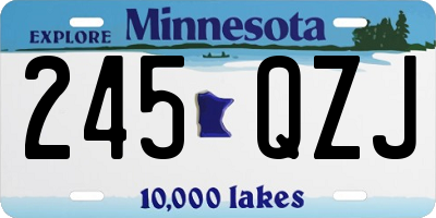 MN license plate 245QZJ