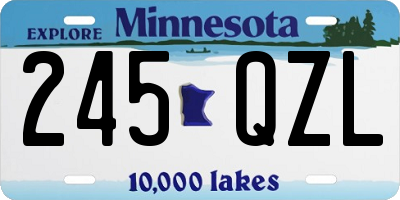 MN license plate 245QZL