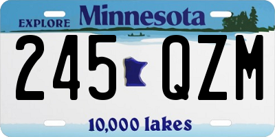 MN license plate 245QZM