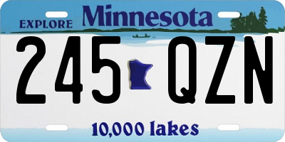 MN license plate 245QZN