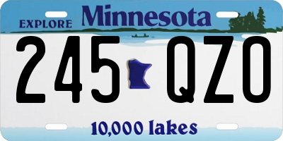 MN license plate 245QZO