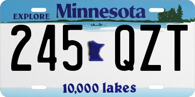 MN license plate 245QZT
