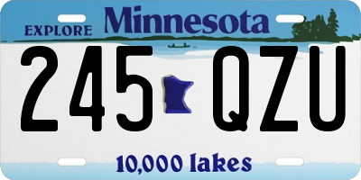 MN license plate 245QZU