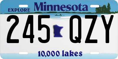 MN license plate 245QZY