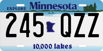 MN license plate 245QZZ