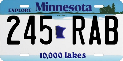 MN license plate 245RAB
