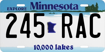 MN license plate 245RAC