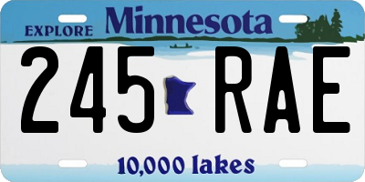 MN license plate 245RAE