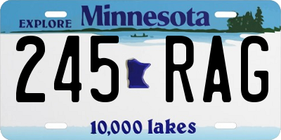 MN license plate 245RAG
