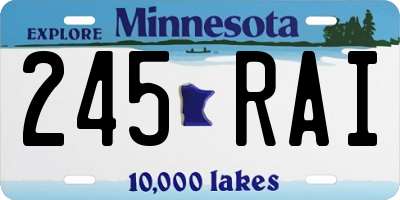 MN license plate 245RAI